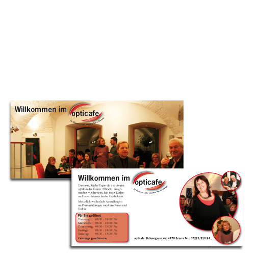 opticafe werbeflyer